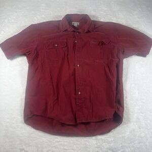 Red Carhardtt Double Pocket Work‎ Shirt